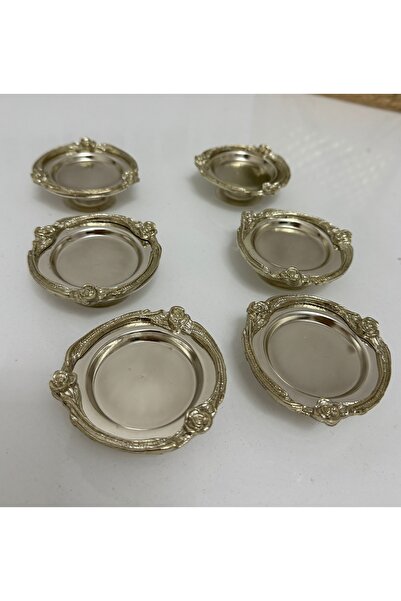 Elzemm store 6 Pieces Silver Color Macaron Bowl with Silver Japanese Rose Fra...