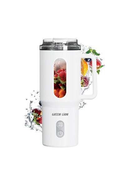 Green Lion Mug Blend Portable Juicer 500ML with 6-Blade Motor & Type-C Charging
