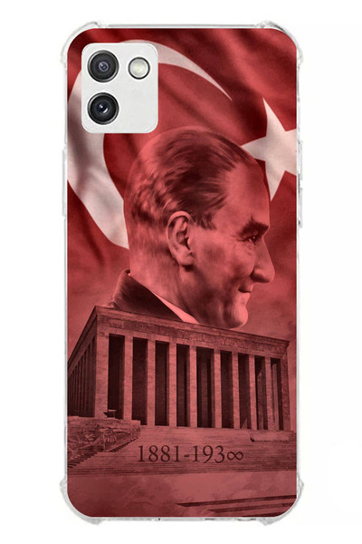 TechTree حافظة سيليكون متوافقة مع هاتف سامسونج جالاكسي A03 تحمل صورة أتاتورك ...