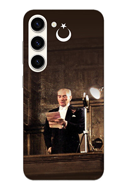 TechTree حافظة سيليكون متوافقة مع هاتف سامسونج جالاكسي S23، من خطاب أتاتورك ا...