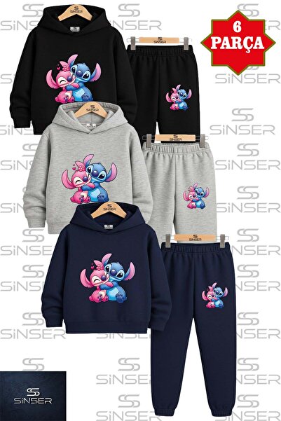 SS SİNSER طقم رياضي للأطفال مكون من 3 قطع من مجموعة "ستيتش سارلاو" مع قبعة