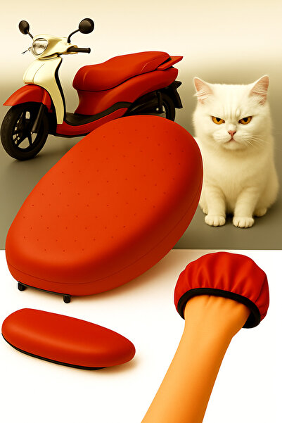 lawrenceshop Husa pentru scaunul motocicletei Sym Joyride Evo 200i, roșu, imp...