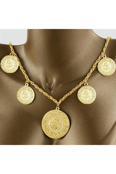 Genel Markalar 1613105749 Beşi Bir Yerde (230531) İmitasyon Kolye-Sarı