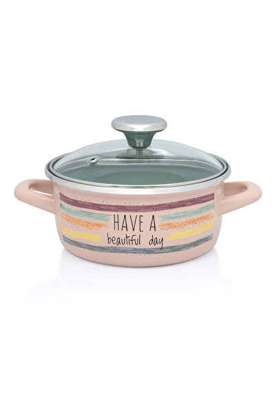 Metalac Cratiță, 1,5l, capac de sticlă Divan Dan, emailată, Metalac, 16 cm