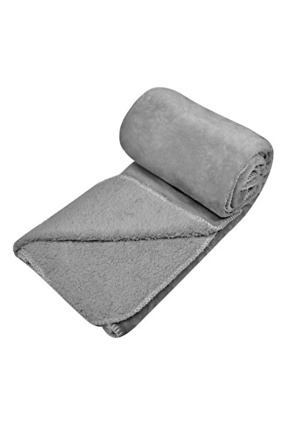 OEM Gray Velvet Imitation Fur Blanket 220x200cm