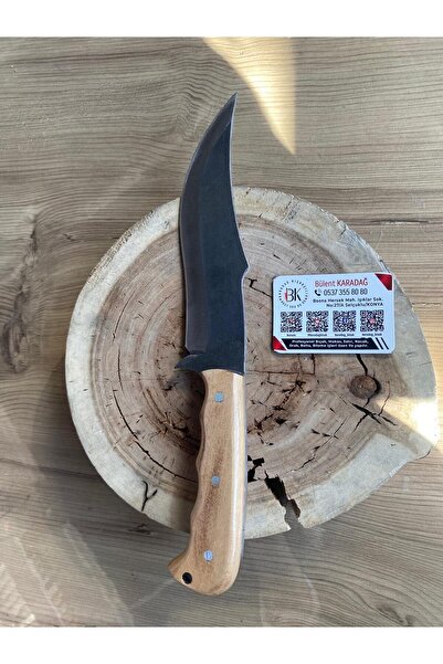 Karadağ 🔪 Avcı Bıçağı 14 cm – El Yapımı Paslanmaz Çelik Kamp ve Outdoor Bıçağı