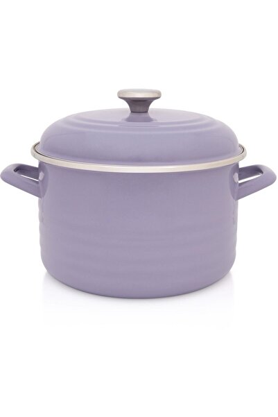 Metalac Τυπική μεταλλική κατσαρόλα με καπάκι, 24cm, 6,75l, παστέλ λιλά