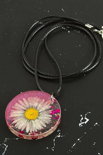 ZERO LAND 1614658749 باباتيا (225846) قلادة إيبوكسي - وردي