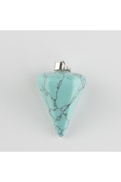 ZERO LAND 1615856749 حجر بانديل طبيعي فيروزي (225658) قلادة - فيروزي