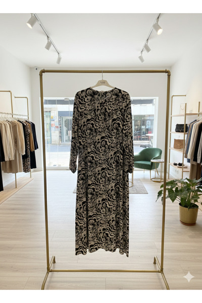 fariza tekstil Φόρεμα χαλαρής εφαρμογής με λαιμόκοψη U από βισκόζη, κατάλληλο...