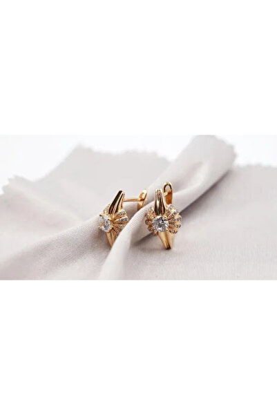 XUPING JEWELRY Cercei placați cu aur de 18k și cristale de zirconiu