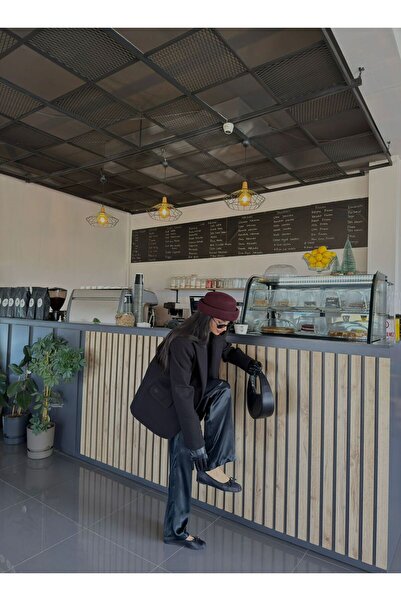 Tavie Saten dokulu pantolon-Siyah