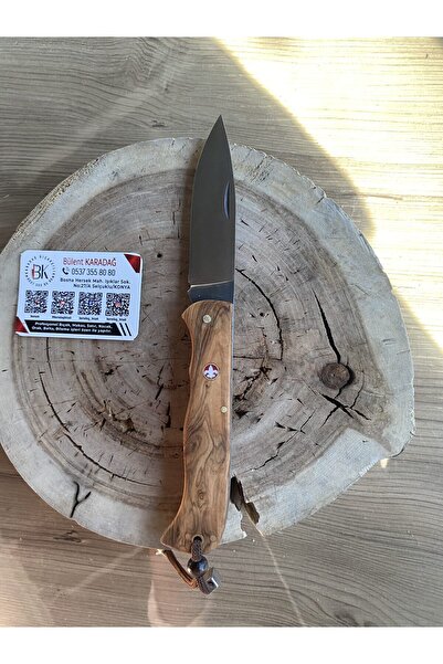 Karadağ Yerli Bursa Cep Çakısı Kahverengi Desenli – Geleneksel Zarafet, Moder...