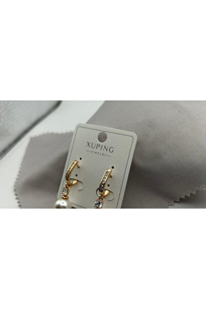 XUPING JEWELRY Cercei placați cu aur de 18k cu cristale de zirconiu și perle