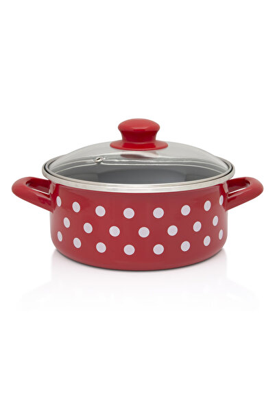 Metalac Cratiță 2,75l cu capac de sticlă, email Tufne/20cm/2,75l