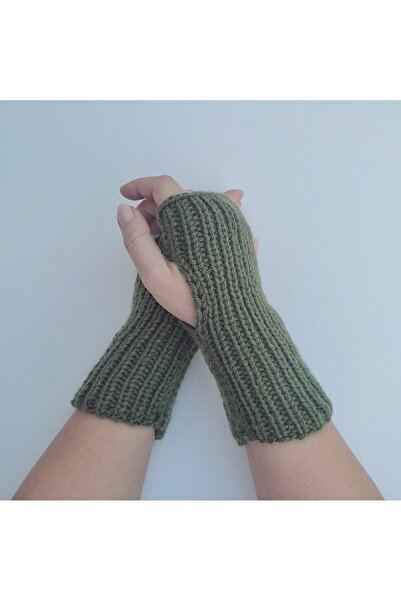 Lesy Örgü el yapımı yarım parmaksız eldiven