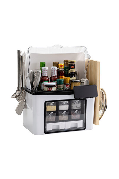 Teno White Condiment Organizer