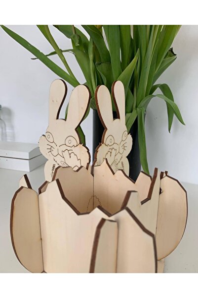 Bee Funky Wooden Box with Bunny I