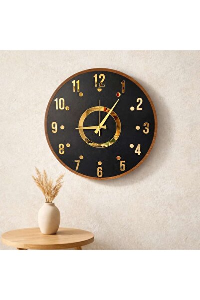 mrchediyesepeti 40 cm Mdf Wall Clock, Decorative Design, Silent Mechanism, Stylish Home and Office Adds Value No: Mrc9137