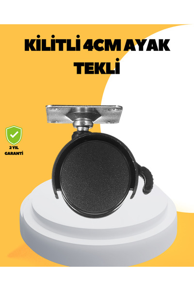 Fırsatkolik 4 cm Lockable Furniture Wheel Single Silent and Durable
