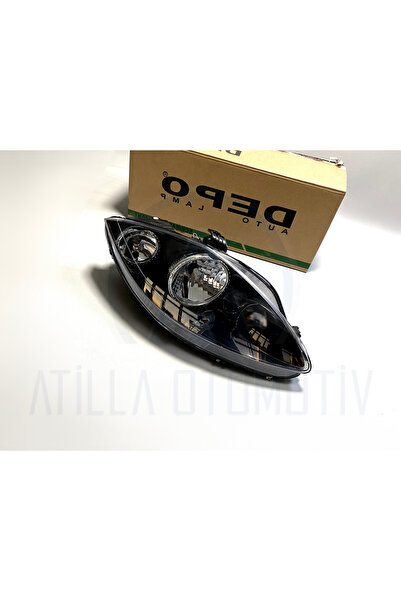 DEPO AUTO LAMPS SEAT LEON MK2 1P 2006-2013 ÖN FAR SİYAH SAĞ DEPO