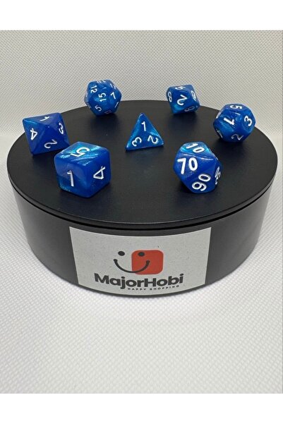 Major Hobi Dnd Frp 7-Piece Dice Set – Pearlescent Blue |   Dungeons & Dragons...