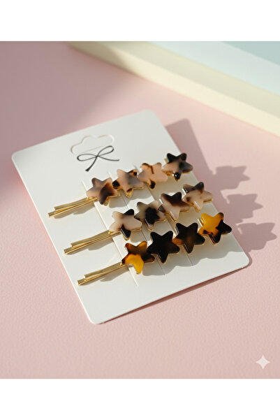 Srctech 3'lü Yıldız Şekil Yan Toka Seti