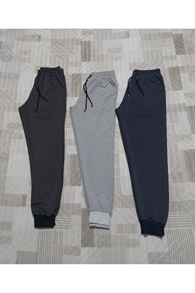 TORUK MAKTO 3 قطع من بنطلونات رياضية للجنسين ذات أرجل مضلعة باللون الأسود وال...