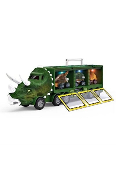 OEM Deenodi – Dinosaur Transport Truck for Kids, Toy Set with 6 Dinosaurs and Accessories, Carry Handl