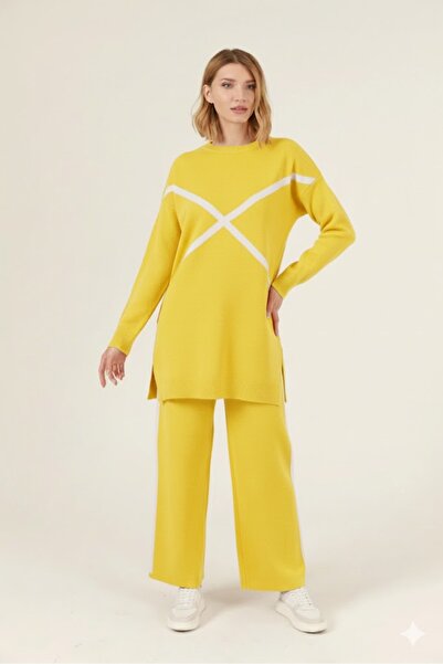 EFENDİX طقم تريكو أسود مكون من قطعتين