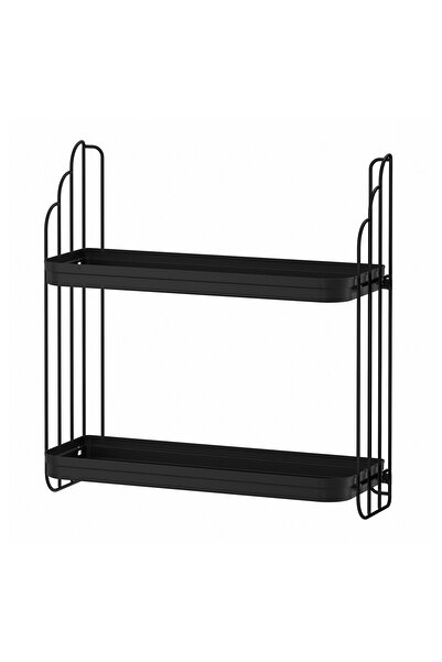 AZOZ MERCHLY Wall shelf, black, 50 x 52 cm