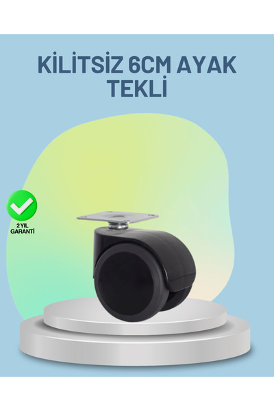 Fırsatkolik Furniture Wheel 6 cm Non-Locking Single Sale