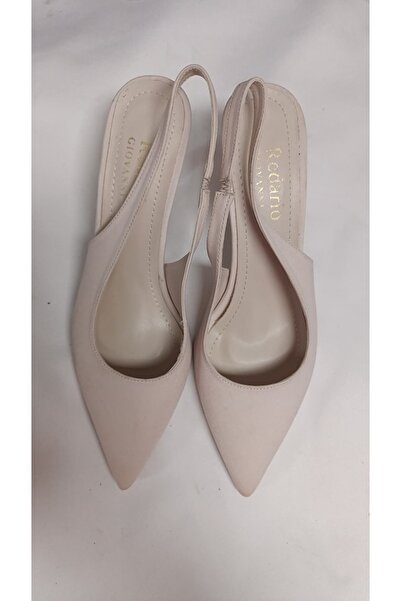 Redario Giovanni Matte Open Back Short Heel Shoes