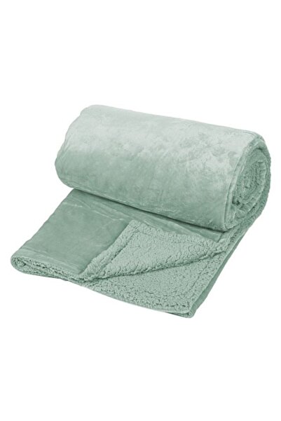 OEM Velvety Mint Green Blanket, Sherpa interior, 200x150cm, ultra soft, warm