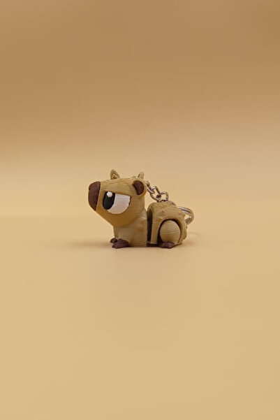 Rodopiva سلسلة مفاتيح كابيبارا لطيفة - حلية متحركة لتزيين الحقائب