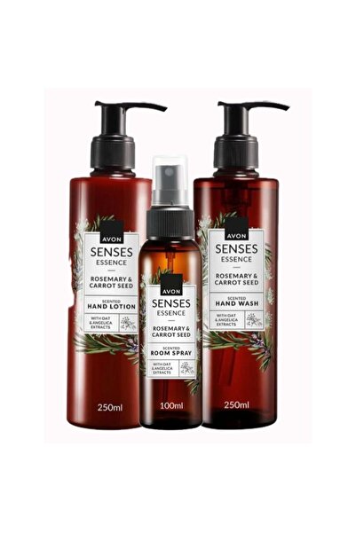 AVON Set Senses Rosemary & Carrot, - Lotiune de maini 250 ml, Sapun 250 ml, S...
