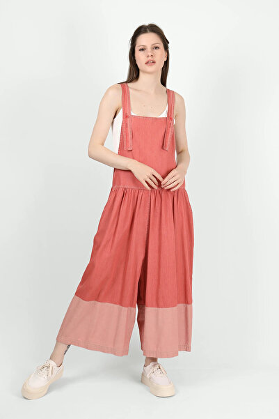 DES CONCEPT Kadın Pamuklu Kumaş Geniş Paça Salopet