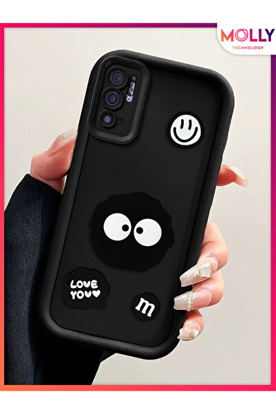Molly Black Edges Thick 3D Embossed Doodle Silicone Case for Xiaomi Redmi Not...