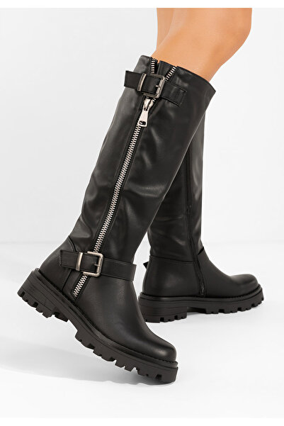 B T Shoes Γυναικείες Μπότες Zavina Μαύρα