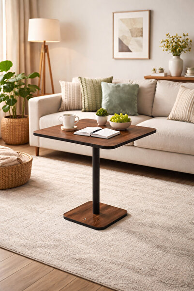 SADANHOME طاولة كافي خشب ميلاين70x70x75