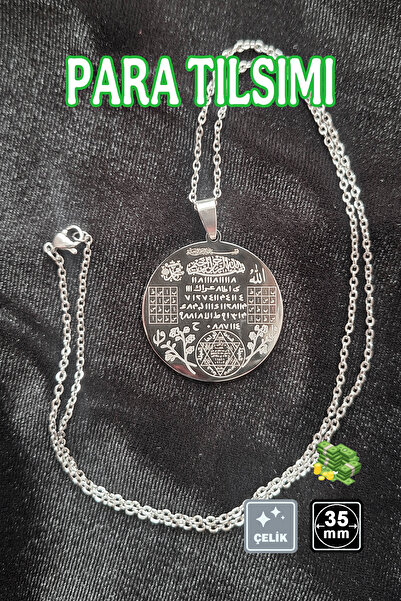 Miss TBee 🙏Para Tılsımı Çelik Kolye 🎨 Gümüş Renk