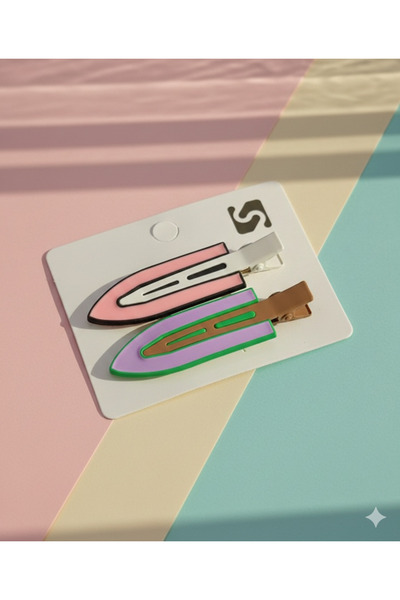 Srctech 2'li Saç Makyaj Cilt Bakımı Klips Pens Toka Seti