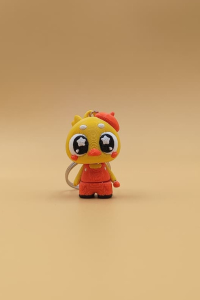 Rodopiva Yıldız Göz Ressam Ördek Anahtarlık - Hareketli Anahtarlık Çanta Süsü...