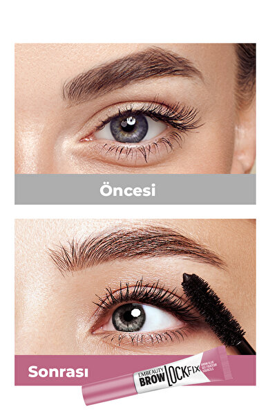 Embeauty Brow Lock Fıx Laminasyon Etkili Kaş Sabitleyici Maskara (Şeffaf Biotin & B5 İçerikli)