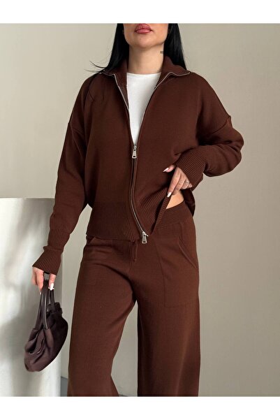 Lovely butik SET DE TRICOTAJE CU FERMUAR DUBLU PENTRU FEMEI - MODEL CONFORTAB...