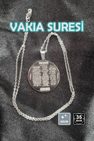 Miss TBee 🙏 Vakıa Surah Steel Necklace 🎨   Silver Color