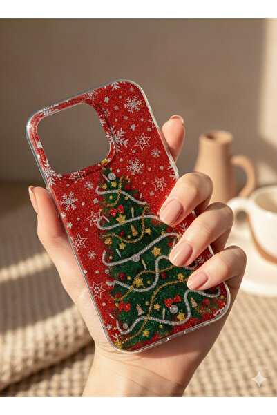 EDELFU iPhone 11 - Christmas Tree Themed Glitter Cover with Silicone Sides an...
