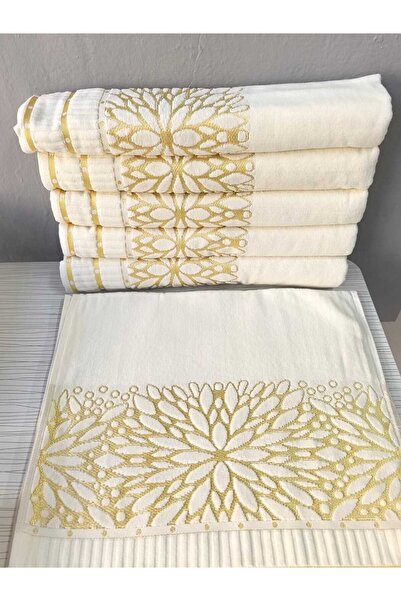 Peacock 6 Πετσέτες χεριών με σχέδιο ζακάρ πολυτελείας (3000 γρ.)