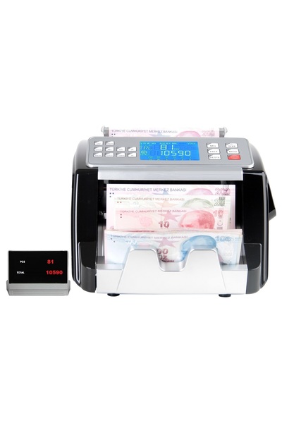 Hunter GB8300 Karışık Para Sayma Makinesi, TL ve Euro Karışık, Usd Adet Sayım - Sesli Konuşma + Müş. Ekranı
