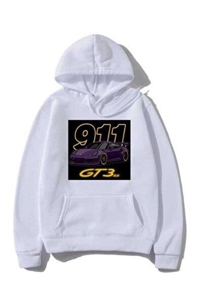 YRN COLLECTION سويت شيرت للجنسين للنساء والرجال 911 GT3 مطبوع بغطاء رأس قصة ف...